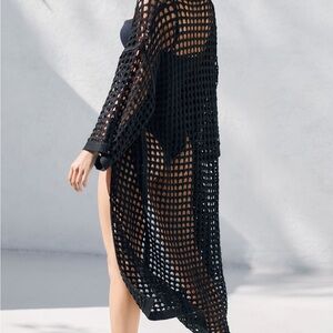 Anthropologie Black Mesh Swim Cover-Up. Sold out at Anthro. Never worn. NWOT
